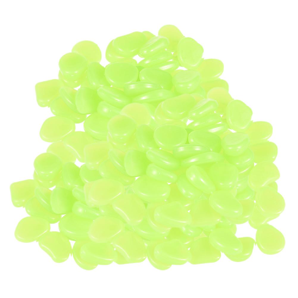 100/200 kpl pimeässä hehkuvat kivet sisustus hehkuvat kivet fluoresoiva valokivi kirkas kivi akvaario puutarhakoristeet: E