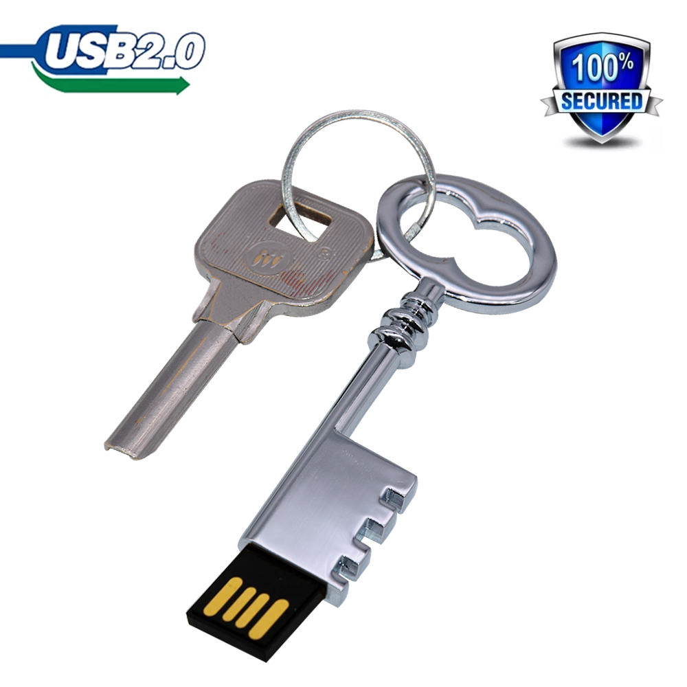 Pen drive metálico 2.0, pen drive usb 2.0 de 64gb 32gb 16gb 8gb para presente