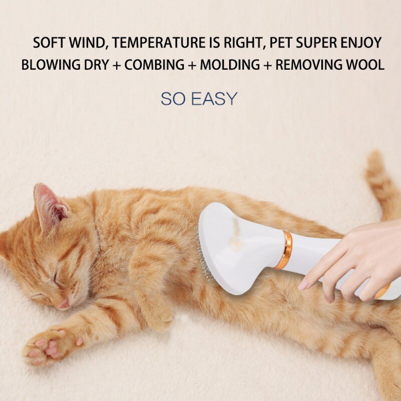 2 w1 przenośna suszarka robić włosów dla zwierząt cicha pielęgnacja zwierząt domowych suszarka robić włosów dmuchawa z szczotka wygładzająca kot grzebień dla psa suszarka robić włosów dla zwierząt grzebień suszarka robić włosów niski poziom hałasu