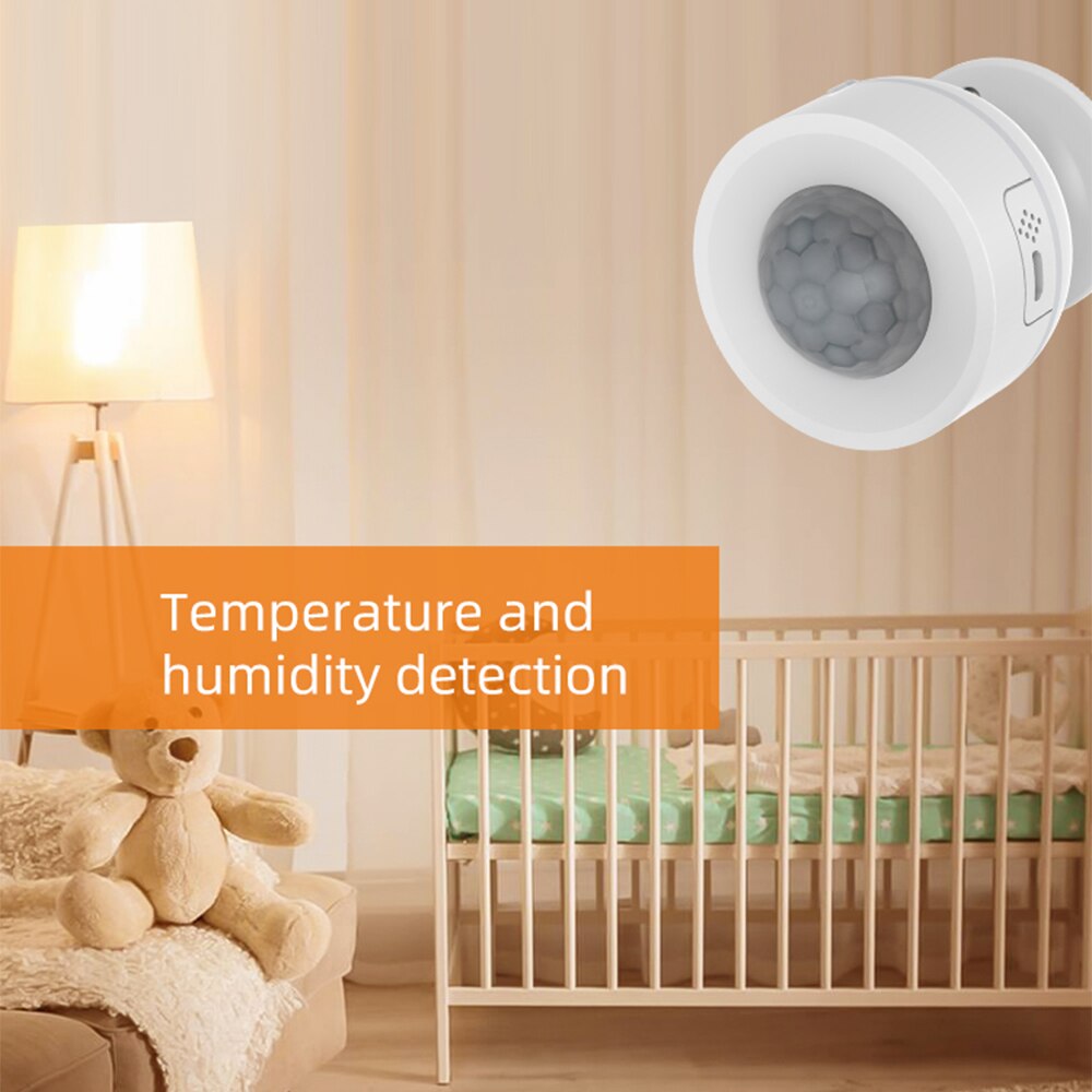 Neo coolcam wifi temperatur og fuktighet innebygd pir bevegelsesdetektor alarm detektor usb eller batterilading tuya smart sensor