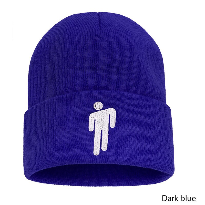 Mütze Deckel Gestrickte Hüte unisex Solide Hüfte-hüpfen Skullies 22 Farben draussen lässig Sport frauen Hütte Fan: dunkel Blau