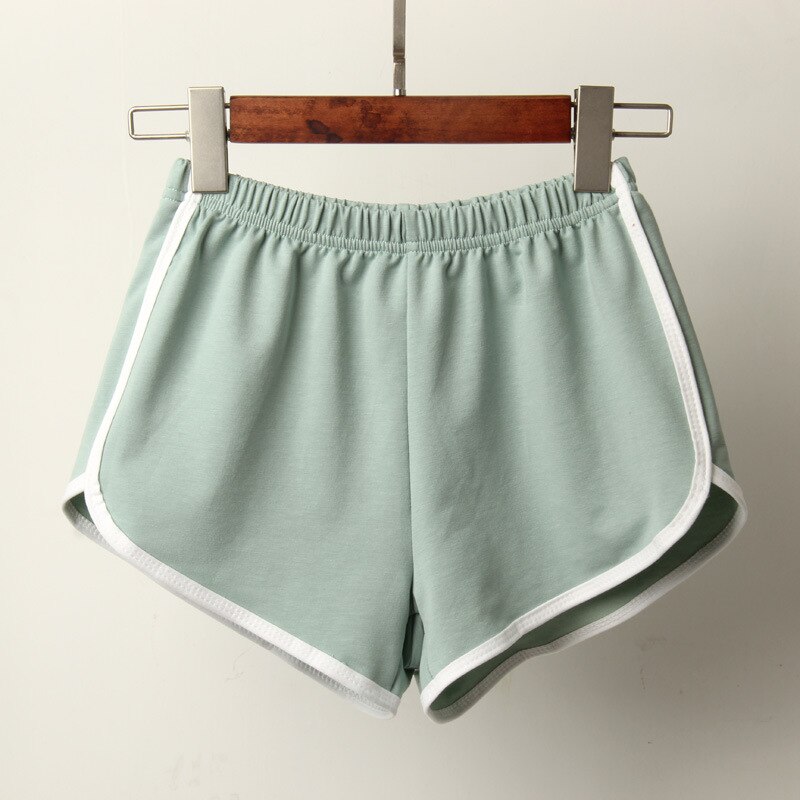 neue Koreanische Sport kurze Hose frauen Sommer Freizeit Straffen Baumwolle Strand Hose: Blau / S
