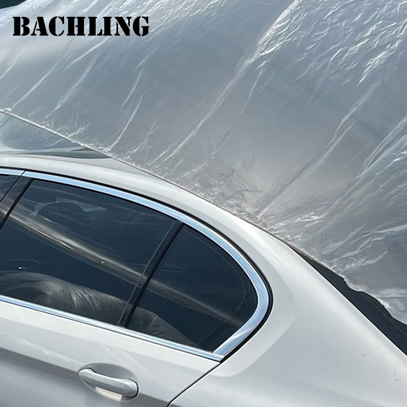Disposable Transparent Car Clothing Cover Dustproof Rainproof Transparent Car Cover Plastic PE Film Rainproof Car Cover