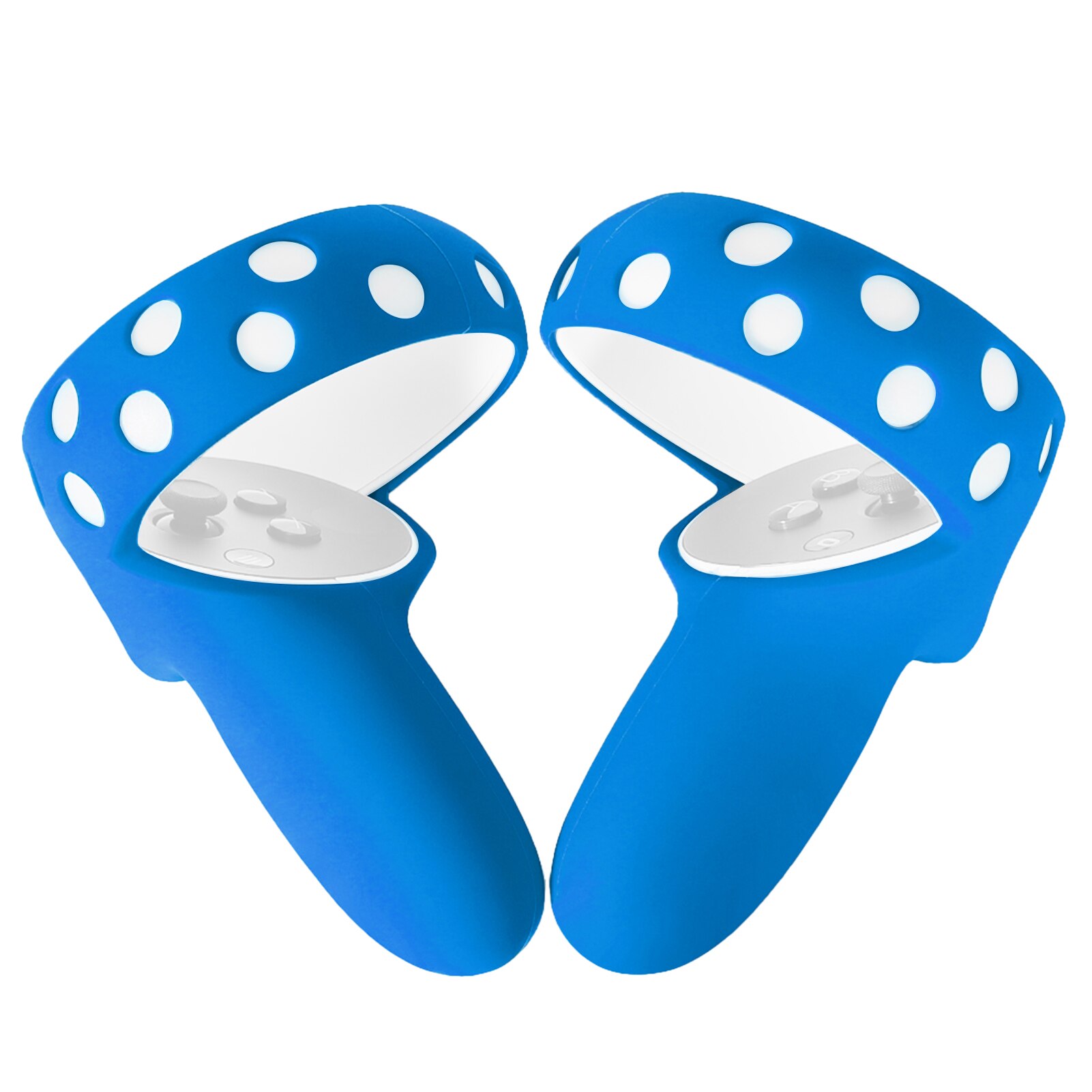 For Oculus Quest 2 VR Controller Grip Cover Accessories: Blue