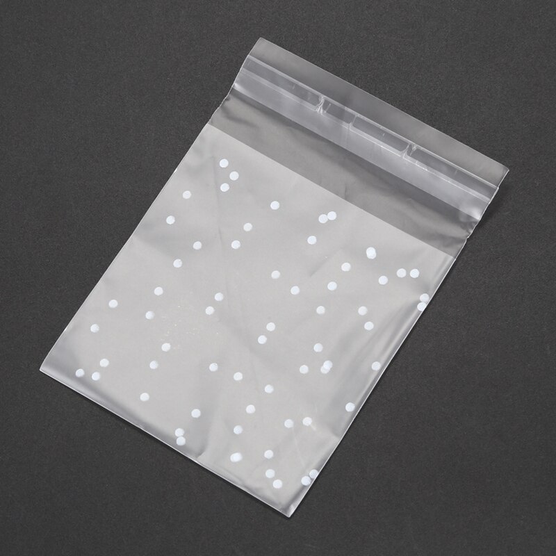100 Stuks Frosted Leuke Dots Plastic Pack Candy Cookie Zeep Verpakking Zakken Cupcake Wrapper Zelfklevende Sample Bag