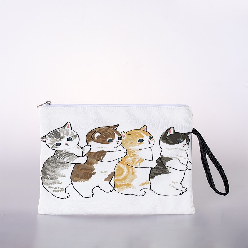 Öl malerei katze drucken kosmetik tasche, frauen kosmetik tasche, mädchen kosmetik tasche, weibliche Toilettenartikel lagerung tasche