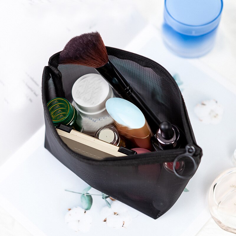 Etya kvinder gennemsigtig kosmetiktaske rejsefunktion makeup-etui lynlås make-up organizer opbevaringstaske toiletartikler skønhedsvask