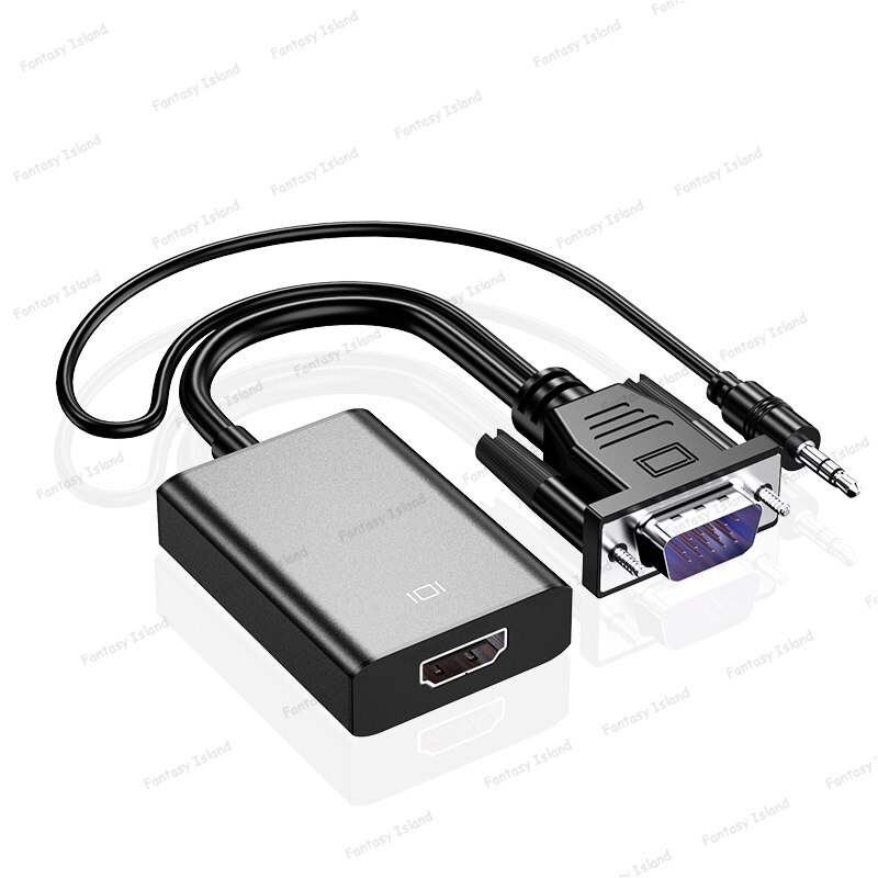 HW-2216 Vga Naar Hdmi Converter Met Audio Kabel Vga Naar Hdmi Laptop Aangesloten Op Monitor