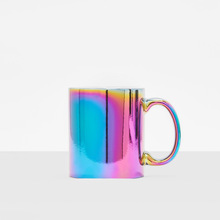 Taza De unicornio con arcoiris iridiscente, Vintage, sirena, galvanoplastia, tazona, Tazas De café Creativas, Nespresso, unicornio