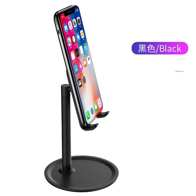 Tablet Phone Holder Universal Smartphone holder For iPhone Desktop Tablet Stand For Cell Phone Table Holder Mobile Phone Stand: Black