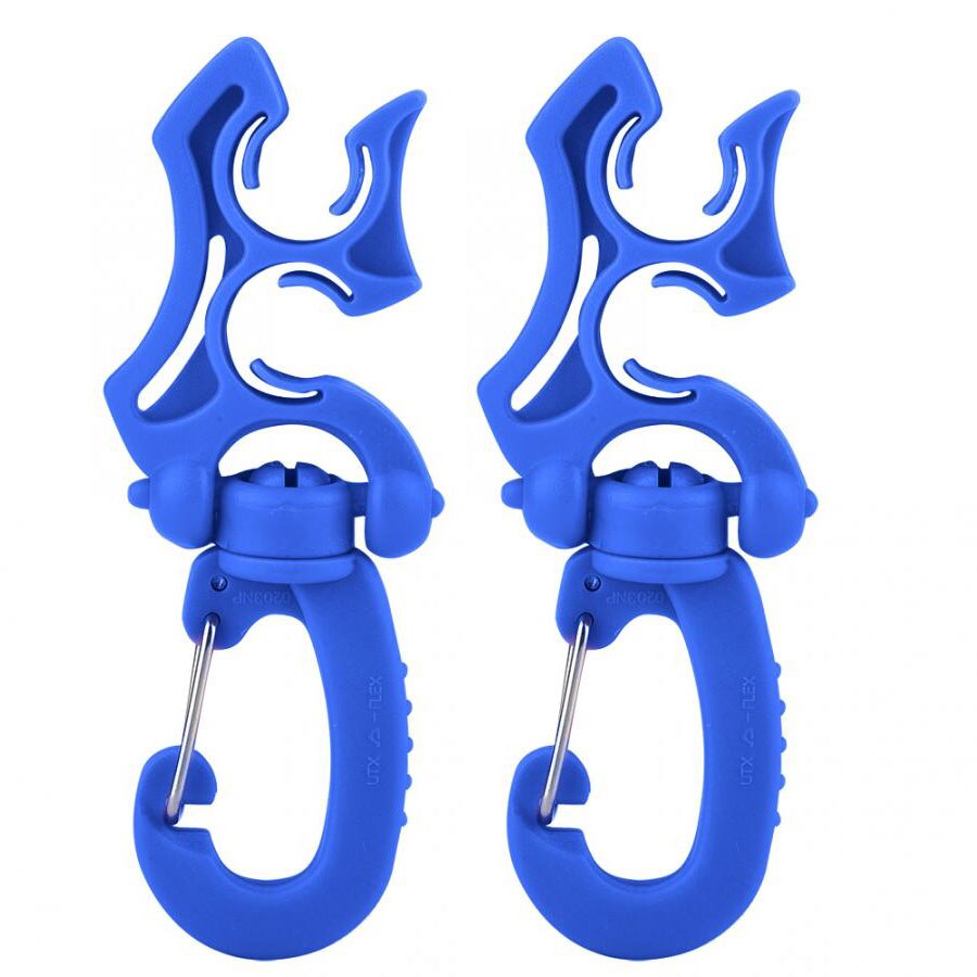 Regolatore Doppio BCD Supporto Del Tubo Flessibile con Clip di Fibbia Gancio Doppio BCD Clip Regolatore Fermo Fibbia per le Immersioni subacquee Lo Snorkeling: 2pcs Blue