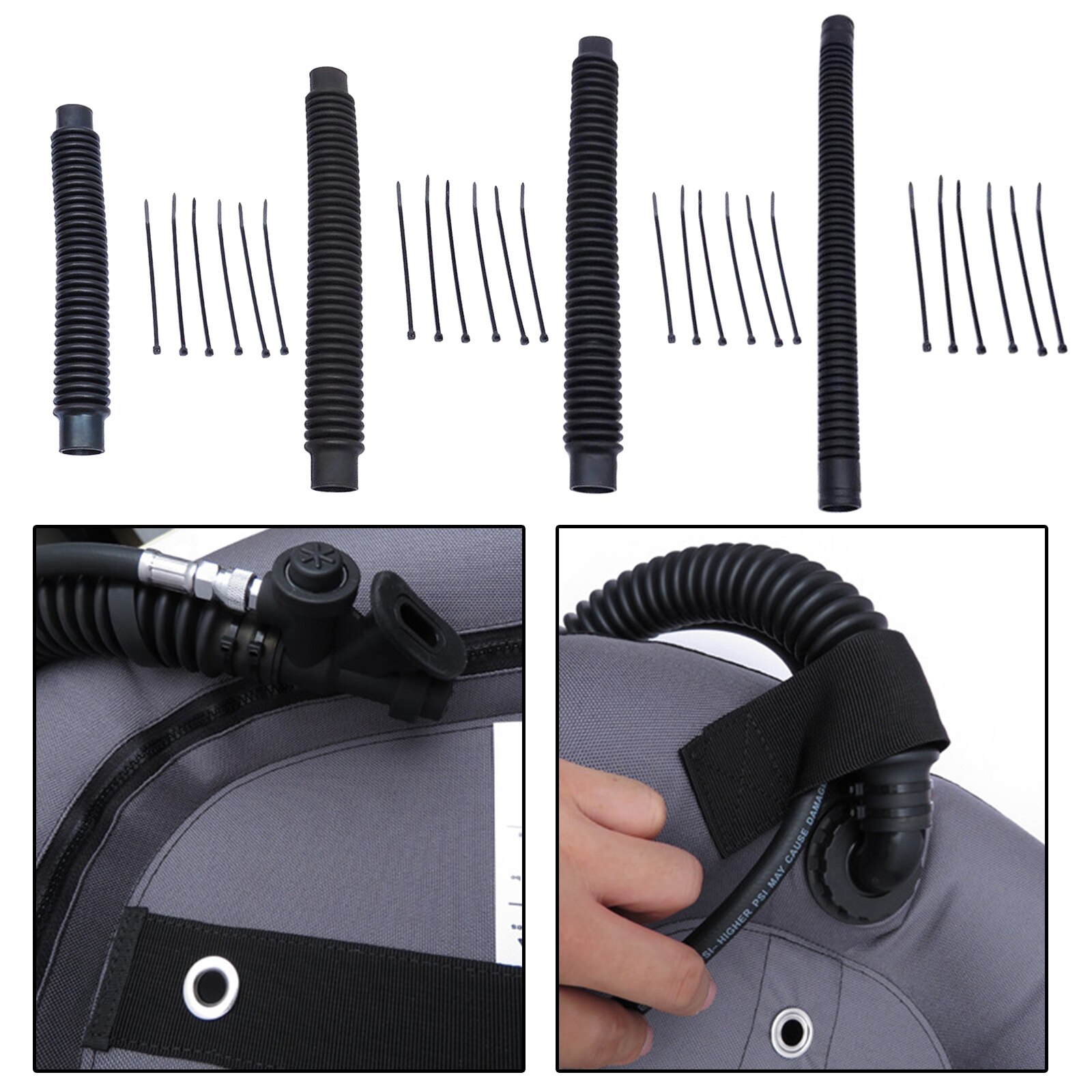 Duurzaam Duiken Bcd Inflator Slang Gegolfde Inflator Bc Luchtweg Slangen Diver