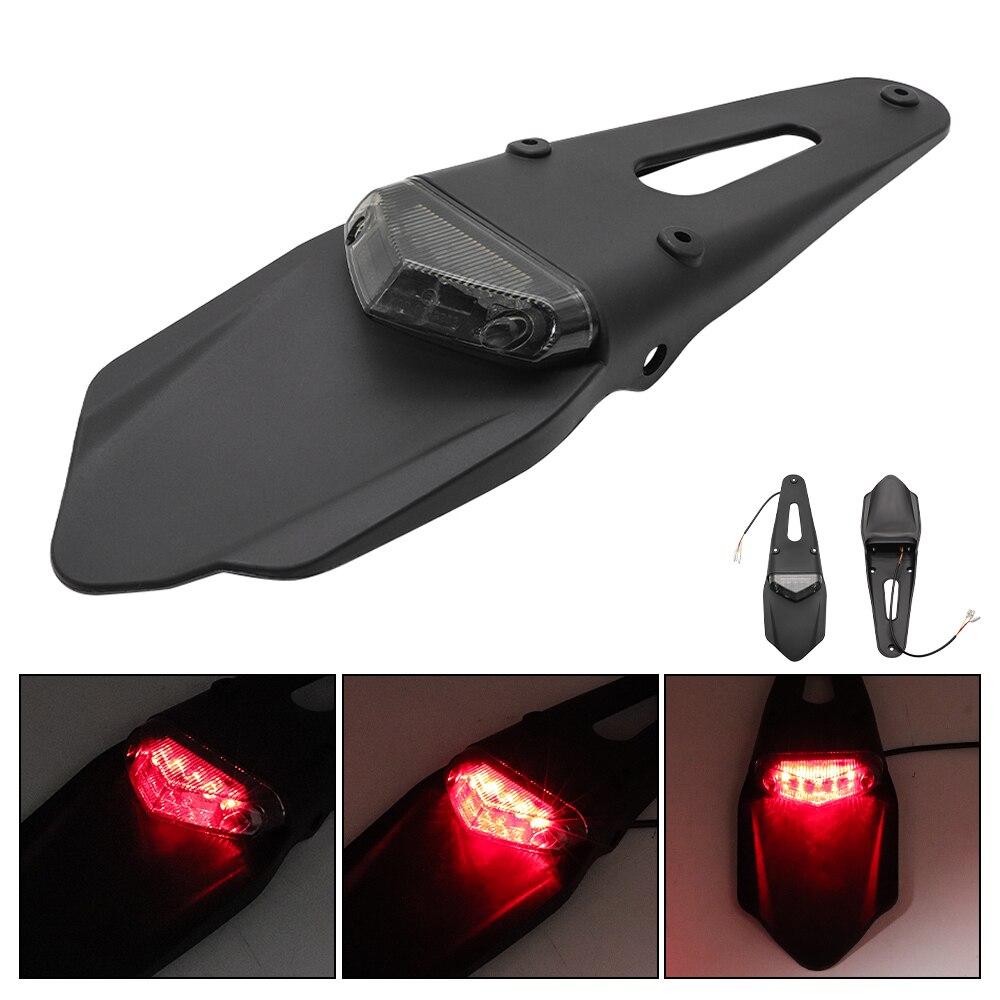 Feu arrière LED universel pour motos, pour Enduro CR EXC WRF 250 400 426 450, 12V: Grey