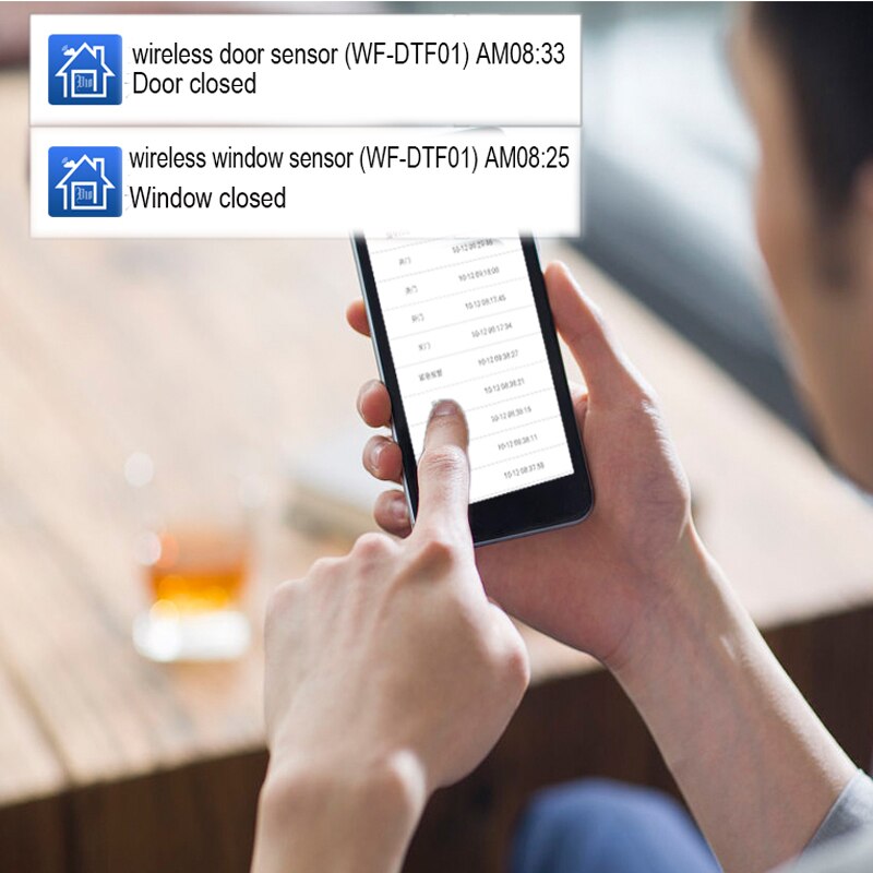 Wofea Wifi Rf Gataway Home Security Alarm Systeem Met Draadloze Toetsenbord Om Arm/Ontwapenen Door Wachtwoord App Controle Smart v10