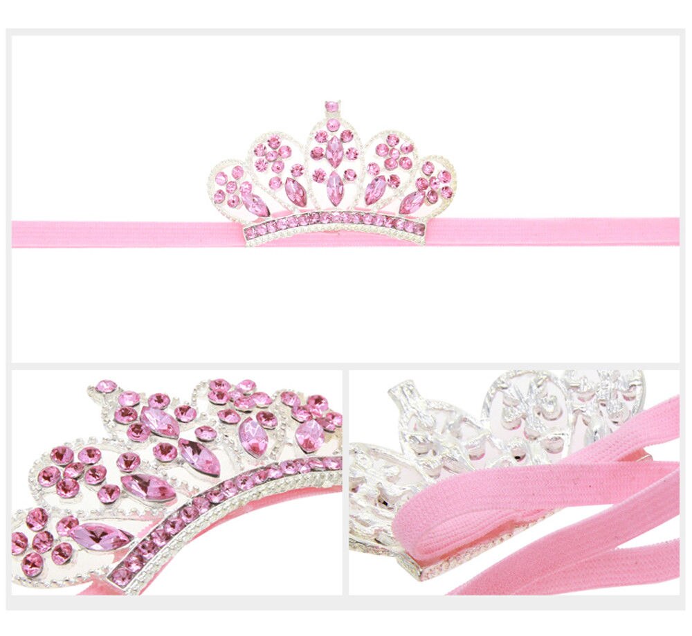 Brand Toddle Newborn Baby Girl Princess Crown Crystal Diamond Tiara Hair Headband Hair Dress Photo Props Baby