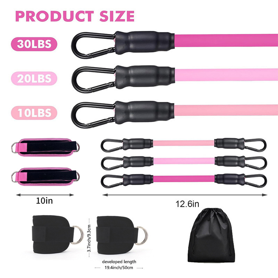 Enkelbandjes Weerstandsband Elastische Oefening Been Kracht Yoga Pilates Extra Trekkoord Gym Fitness Apparatuur Sport Vrouwen