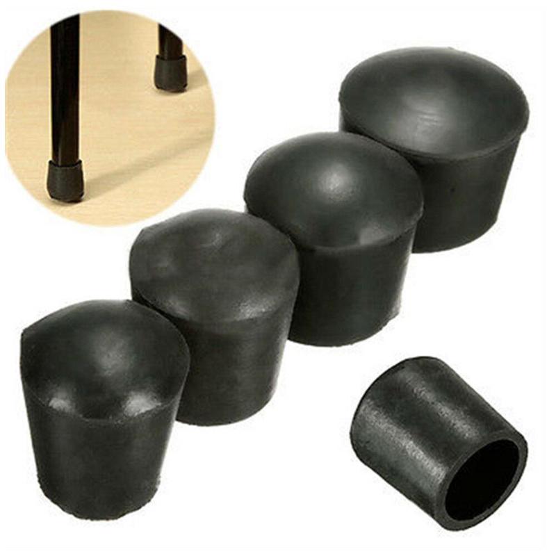 8 stk runde stolebenkapper til hjemmebeskyttelse bordstol skridsikker pvc sort 16/19/25/30mm dækker hulpropper