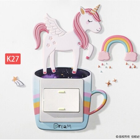 Pegatinas 3d Adesivos De Parede Switch Stickers Naklejki Children&#39;s Room Autocollant Mural Glow In The Dark Adesivi Home Decor: K27