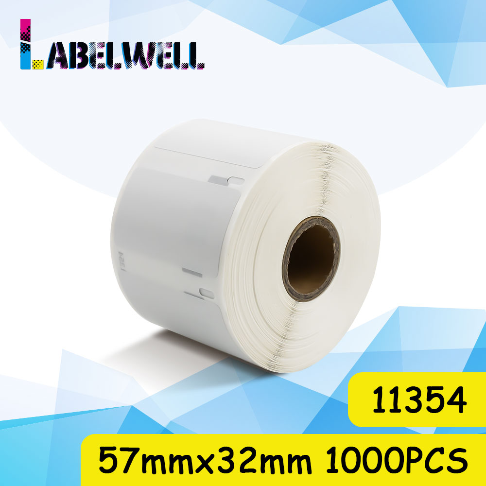 Labelwell 5Rolls 99012 Address Stickers 99010 99014 11352 11355 11354 Labels For Dymo Labelwriter 450 Label Maker 450 Twin Turbo: 1Roll 11354 1000Pcs