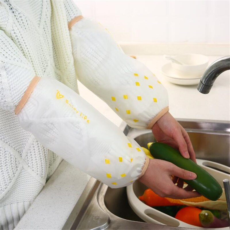 Offre spéciale multicolore en option nettoyage à domicile impression étanche manchette transparente anti-encrassement manches de protection longue oversleeve: yellow