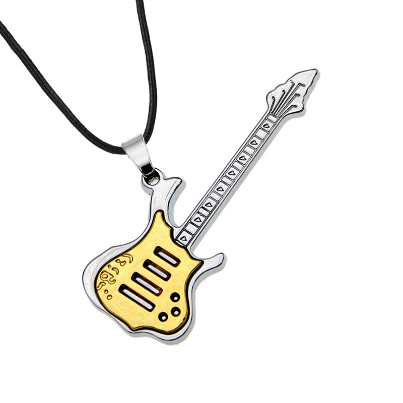 Punk Stijl Roestvrij Bas Ketting Cool Mannen Muzikale Gitaar Hanger Jongen Sieraden Accessoires Vrouwen Trui Keten: Gold  Rope Chain