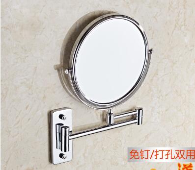 Extendable Magnifying Bathroom Wall Mounted Mirror Mural Light Vanity Makeup Bath Cosmetic Smart Mirrors pf101506: 8inch Square bottom
