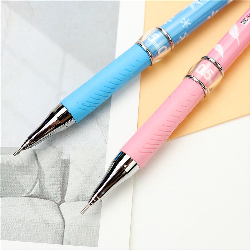 cute 0.5 0.7mm pencil Rubber grip pen Comfortable and labor saving drawing and writing mechanical pencils