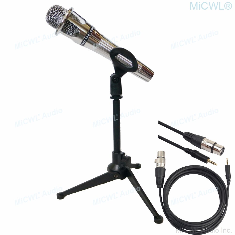 MiCWL Mobile PC Digital Sound Card Audio Mixer For Live With KMS105 e300 Condenser Microphone: e300 Metal Mic