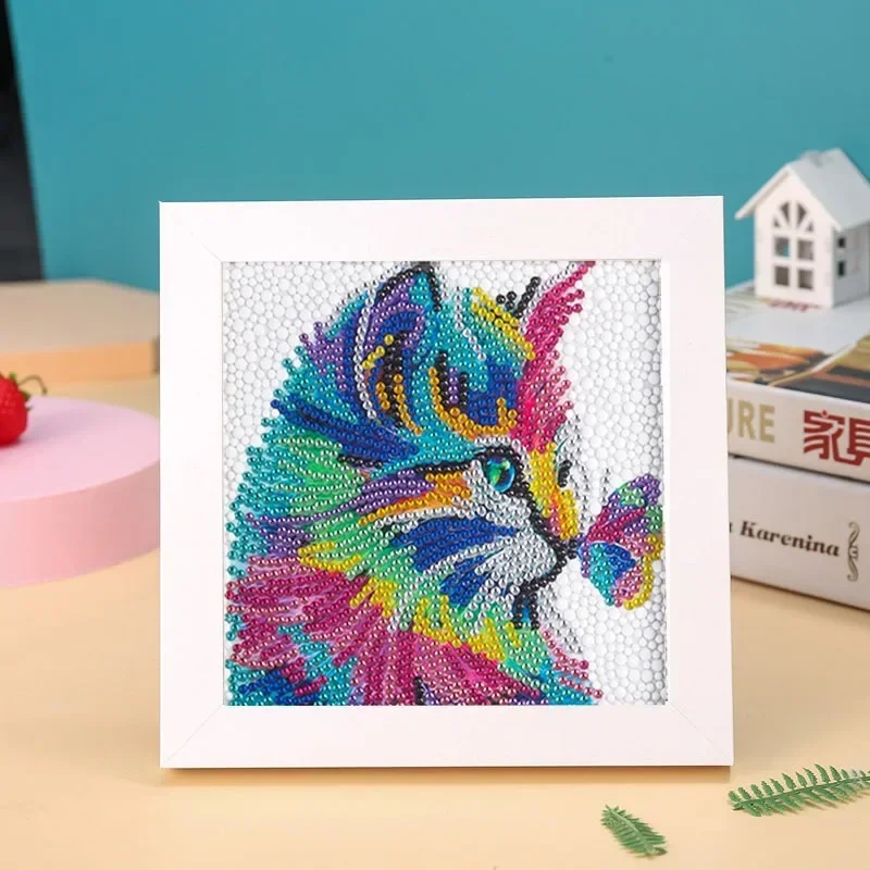 DIY Cartoon Animal Diamond Paintings Children Diamond Stickers Irregular Diamond Stickers Birthday Decoration: 65*85cm / Blue