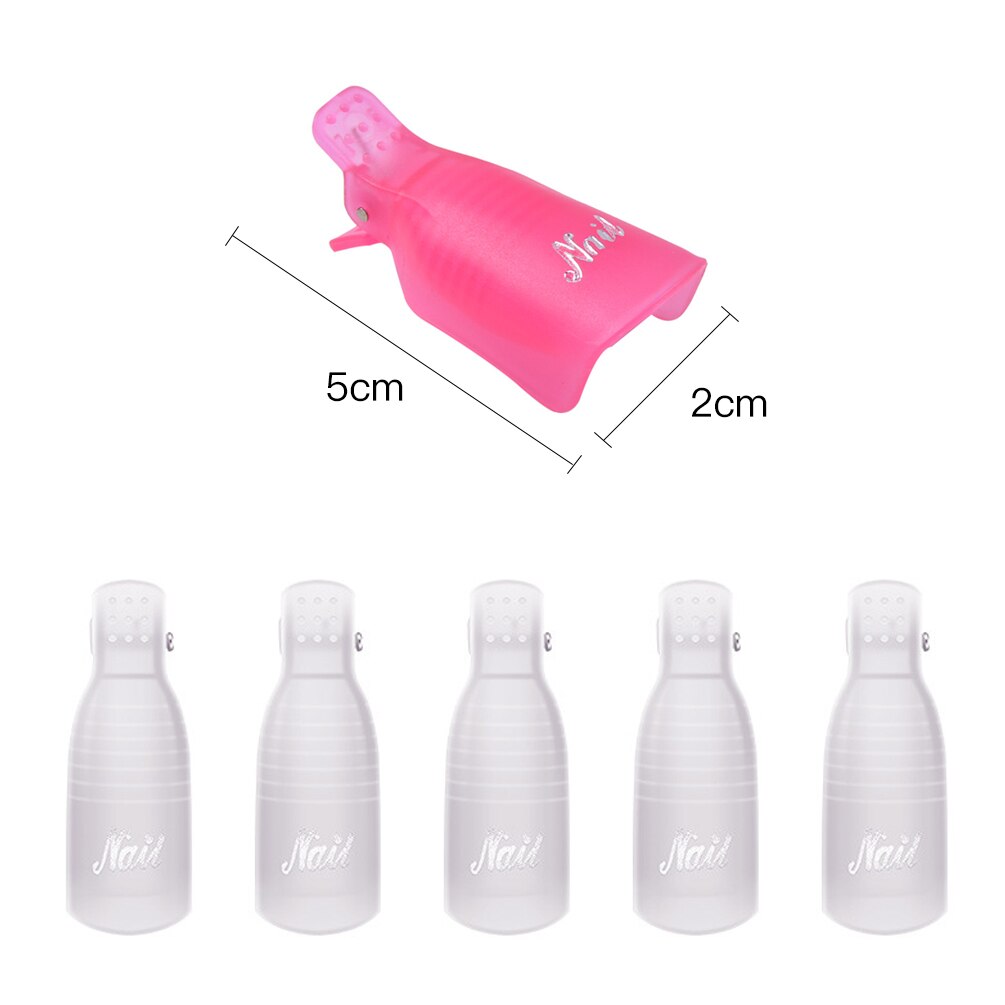 Plastic Nail Art Losweken Cap Clip Uv Gel Polish Remover Wrap Tool Nail Art Tips Voor Fingers Nagellak remover Nail Tool