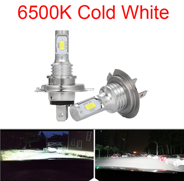 12000Lm H4 Moto H6 H7 H1 H3 H11 BA20D bombillas LED para faros delanteros de coche lente CSP blanco amarillo azul lámpara accesorios para Scooter: Oro / H7