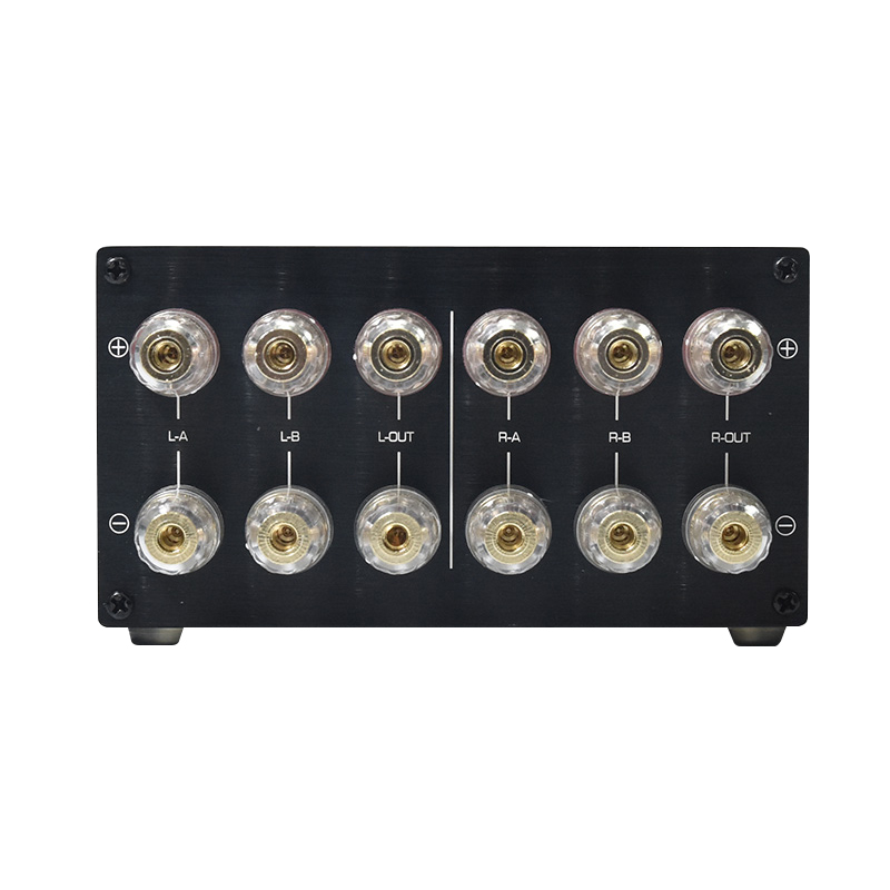 Brzhifi Aluminiumlegering Twee Ingang Een Uitgang Eindversterker Speaker Switcher Voor Home Theater Systerm Commerciële Amplificador