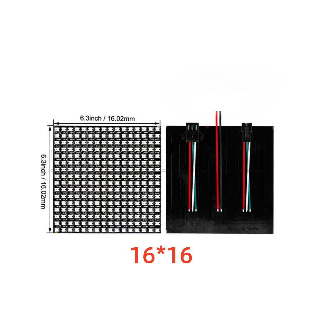 Ws2812b rgb led digital fleksibel individuelt adresserbar led panellysstripe  ws2812 8 x 8 16 x 16 8 x 32 modulmatriseskjerm  dc5v: Gul