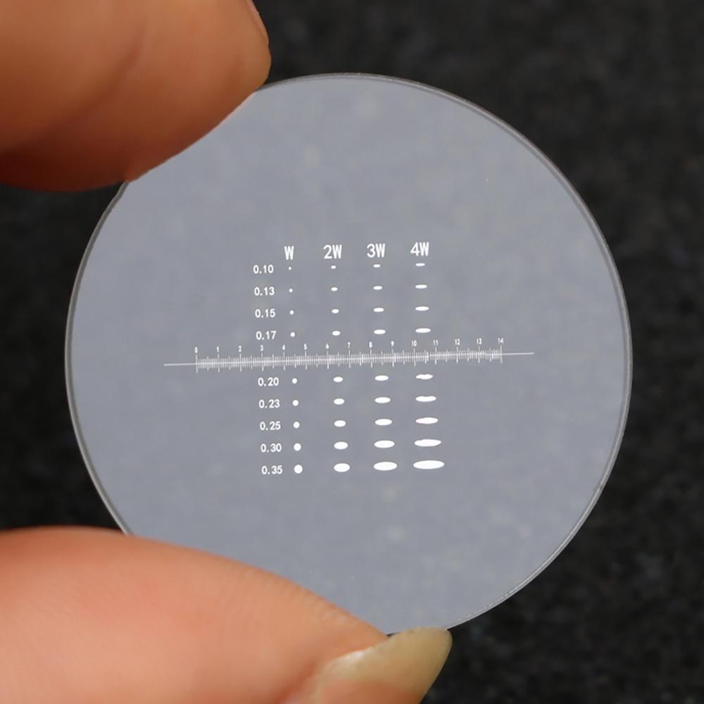 Micrometer Point Gauge Ruler Scale DIV=0.1 mm for Microscope Magnifying Glass Dots Checking