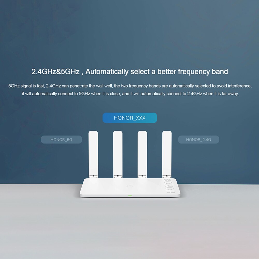 Router Honor X3-1300M wireless router DE LA CASA 2,4G 5G de doble frecuencia en una fibra WIFI de banda ancha a través de la pared 5G cuatro antena