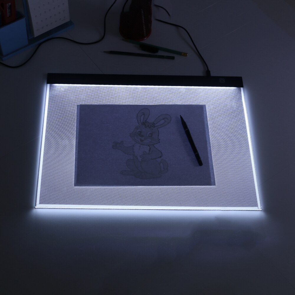A3 LED Light Box USB Powered Tracing Light Pad Board 3 Level Adjustable Brightness for Sketching Tracing Animation X-ray Viewing