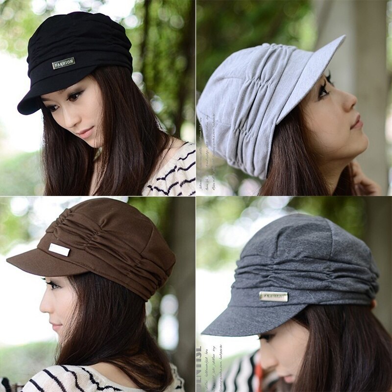 Frauen Falten Hütte Stil Herbst Frühling Weben Baumwolle lässig Weiblichen Accessoires Grau Außen Schwarz retro