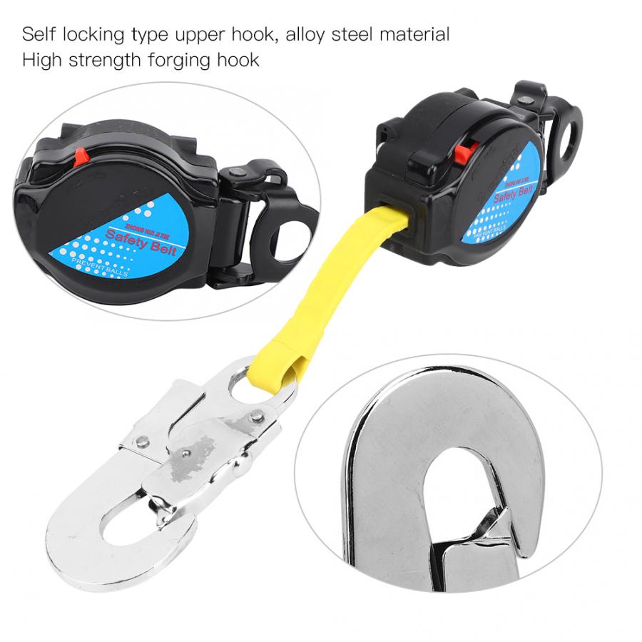 1.6M Anti-Fall Safety Rope Automatic Controller High Strength Anti-Fall Safety Rope For Electrician Work Telescopic Life Belt