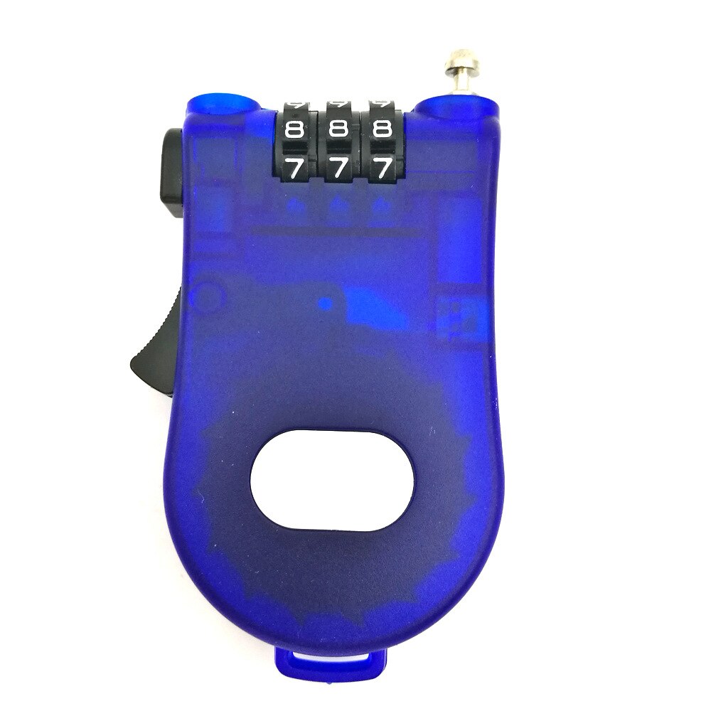 TANDT bicycle Pad lock password Bicycle Parts Mini Extendable Wire Anti Theft MTB Security Code Cable Lock ski combination: blue