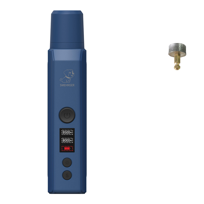 Elektrische LED Hond Nagelslijper Pijnloos Licht Honden Kat Nagelknipper Kleine Grote Honden Huisdier Poten Nagelsnijder Verzorgingsgereedschap: Marineblauw