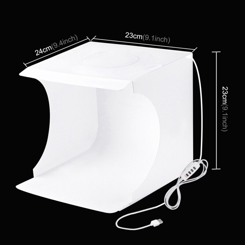 Puluz 20Cm Ring Led Panelen Opvouwbare Draagbare Light Photo Verlichting Studio Schieten Tent Box Kit 6 Achtergronden Tafelblad Schieten