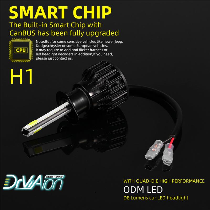 2Pcs H1 Led H4 Mini H7 H11 H9 H8 9006 9005 Auto Koplampen Lampen Rotary Chuck Off Road Voertuig werk Auto Lichten Auto Accessoires