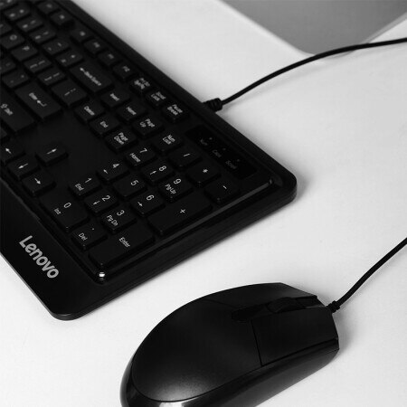 Lenovo Original Wired Keyboard and Mouse Set Combo USB Interface X830L KM4800S KM102 Waterproof for Desktop Computer Laptop