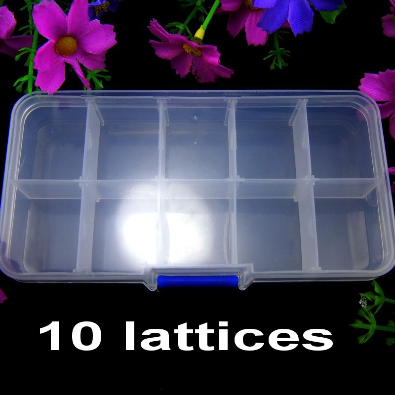 8 10 15 24 lattices Rectangle Round Triangle Jewelry Storage plastic Boxes beads rhinestones pearls diy nail arts receiver