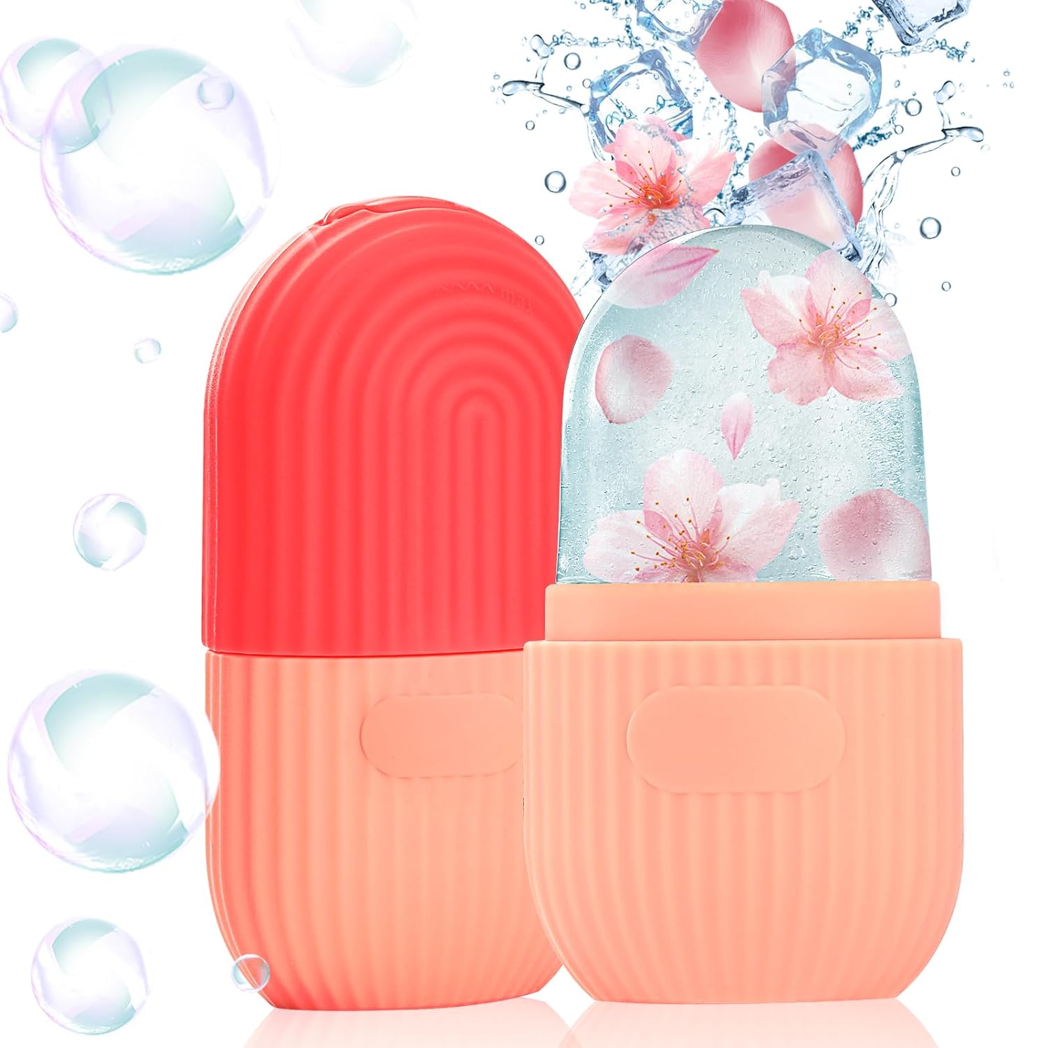Silikon Eis Würfel Tablett Schimmel Gesicht Schönheit Hebe Eis Gesicht Werkzeug Konturierung Akne Auge Haut Educe Massage Rolle Ball Pflege N1E5: Rosa