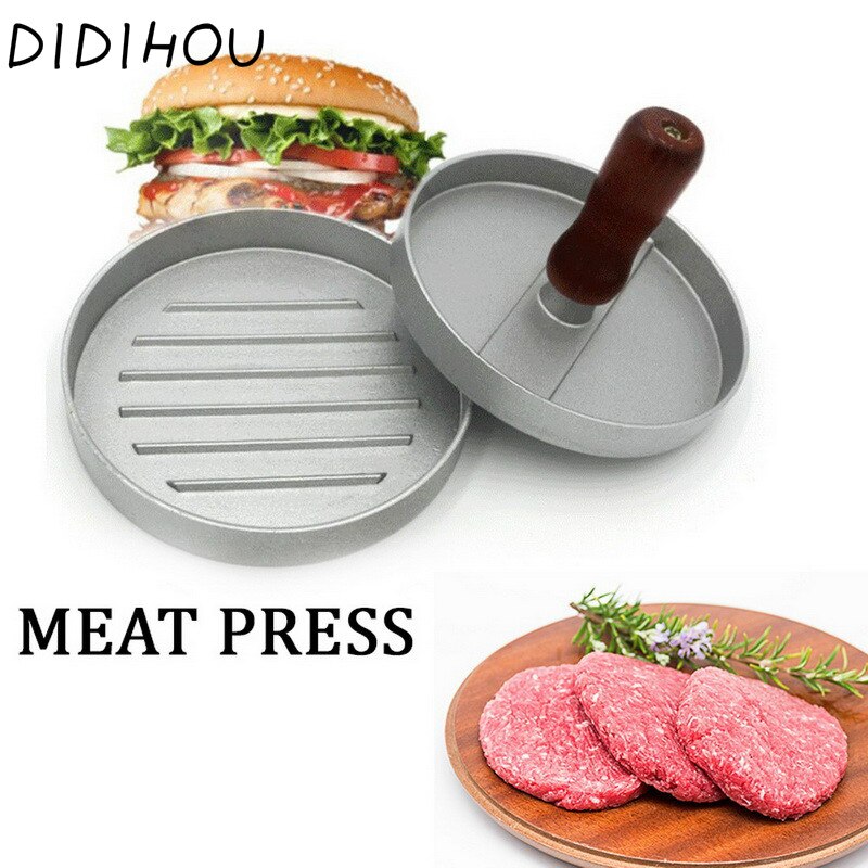 Rund hamburgare press plast hamburgare tillverkare för kött nötkött grill burgare patty press mögel verktyg
