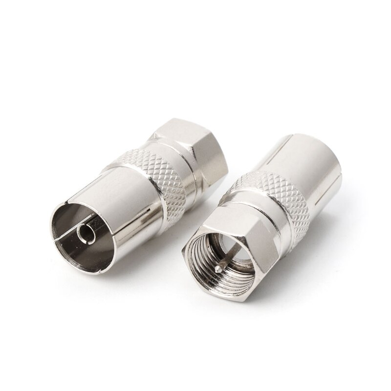 2 stks F Type Man Plug Connector Socket om RF Coax TV Antenne Vrouwelijke RF Adapters