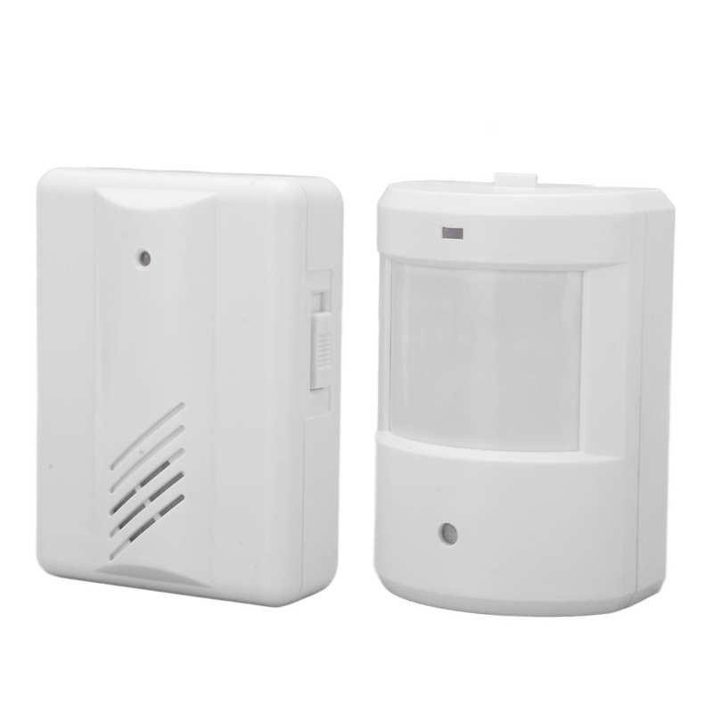 Wireless Driveway Alarm Infrared Transmitter Doorbell Receiver Motion Sensor Weatherproof for Home Security System