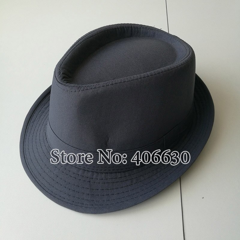 Black Fedora Hats For Men Chapeu Masculino Panama White Trilby Jazz Caps Gangster Hats MEDB003: grey