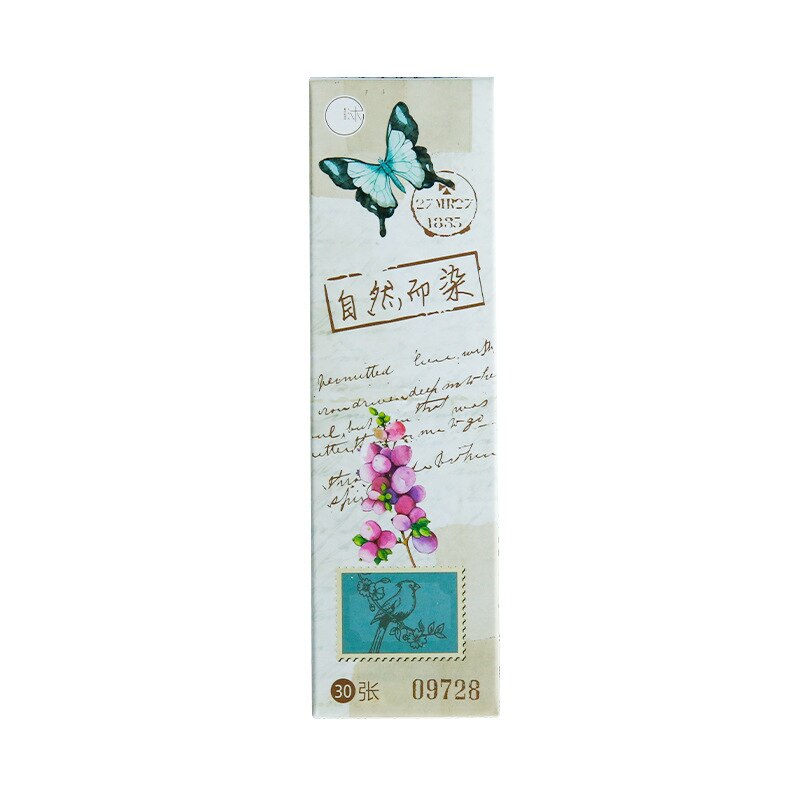 30 Pcs/Set Vintage Nature Plant Paper Bookmark DIY Book Holder Message Card Stationery Christmas